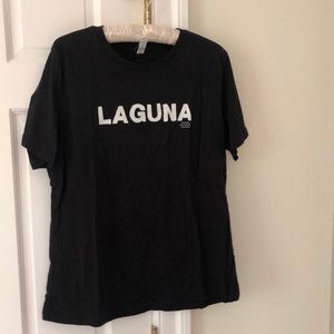 Black cotton T-shirt